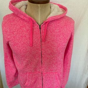 City Streets Vibrant Pink Fleece Hoodie